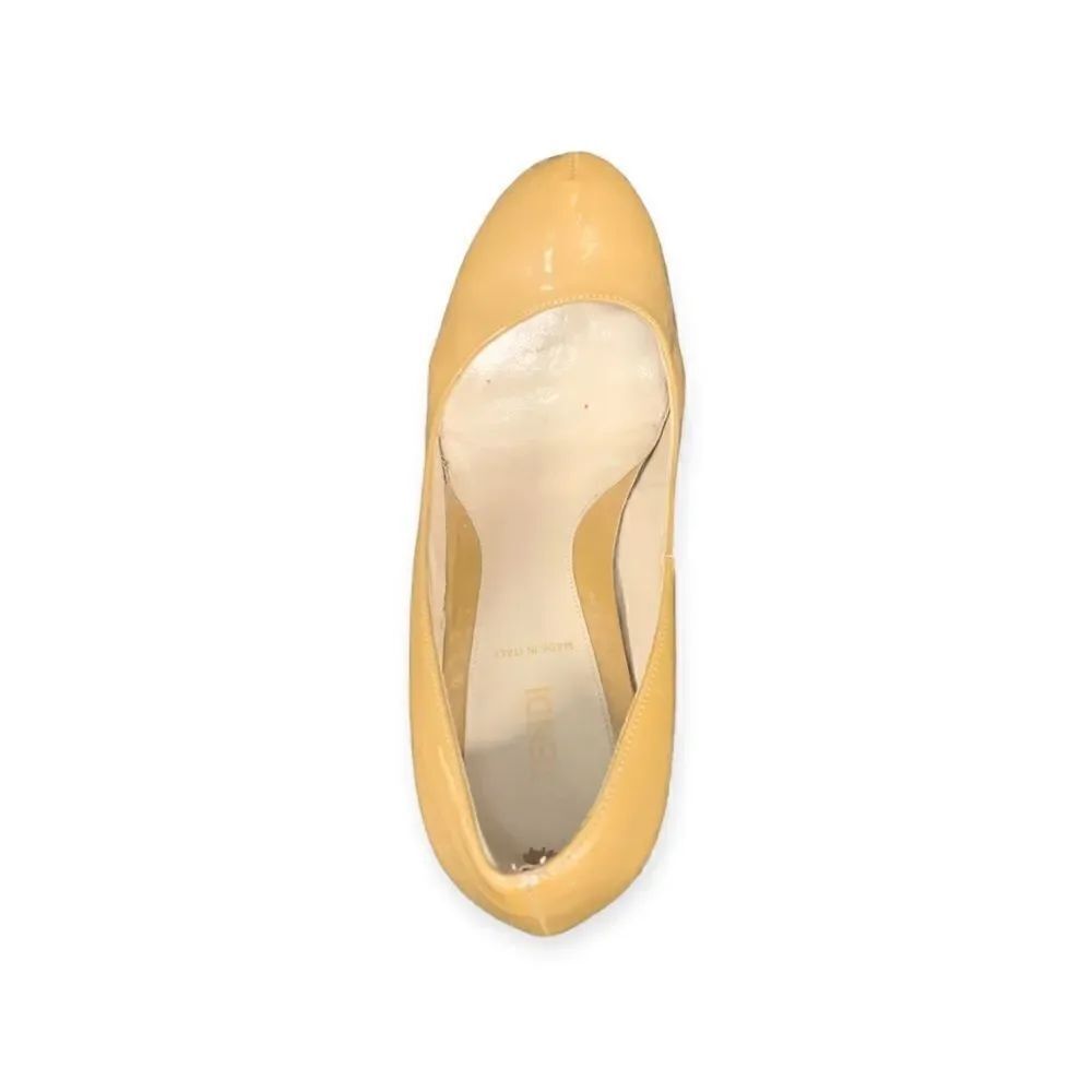 Fendi FF Women’s Patent Leather Beige Heels, 38 - Picture 2 of 7